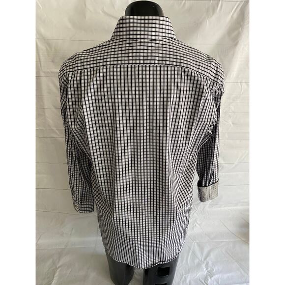 English Laundry Shirt Men's 17x32/33 Long Sleeve Button Up Flip Cuff - Picture 3 of 9